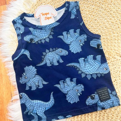 Conj. Regata Jurassic e Bermuda - Azul Jeans e Marinho